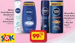 NİVEA MEN FRESH ACTİVE DEODORANT 150 ML + DUŞ JELİ SPORT 250 ML NİVEA MEN FRESH ACTİVE DEODORANT 150 ML + DUŞ JELİ SPORT 250 ML